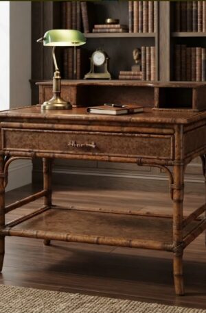 MESA ESCRITORIO ANTIGUA MESA DE ARRIME INGLES FAUX BAMBOO. COD: 100013