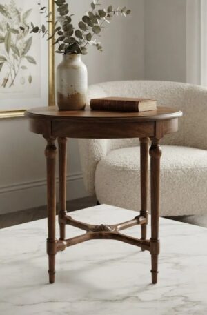 MESA DE SALA ANTIGUA EN CEDRO MESA CENTRO MESA AUXILIAR. COD: 107808