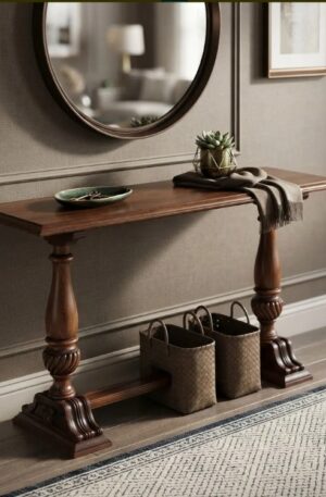 CONSOLA DE ARRIME, DRESSOIRE MESA DE ARRIME RECIBIDOR ESTILO NEOCLASICO. COD: 107821