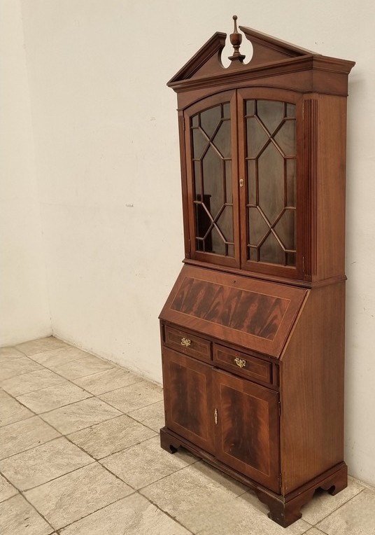 MUEBLE BUREAU SECRETER ESCRITORIO CON BIBLIOTECA VITRINA. COD: 1023012 - Imagen 2