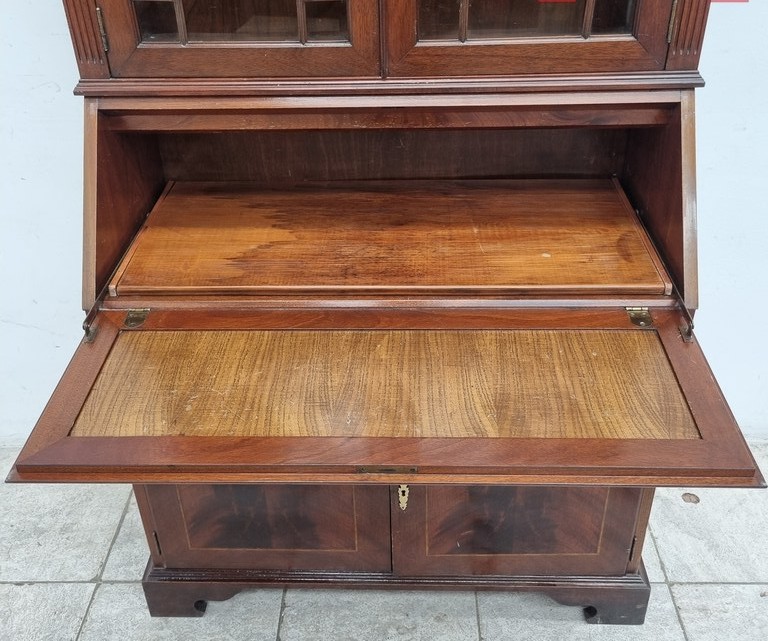 MUEBLE BUREAU SECRETER ESCRITORIO CON BIBLIOTECA VITRINA. COD: 1023012 - Imagen 4
