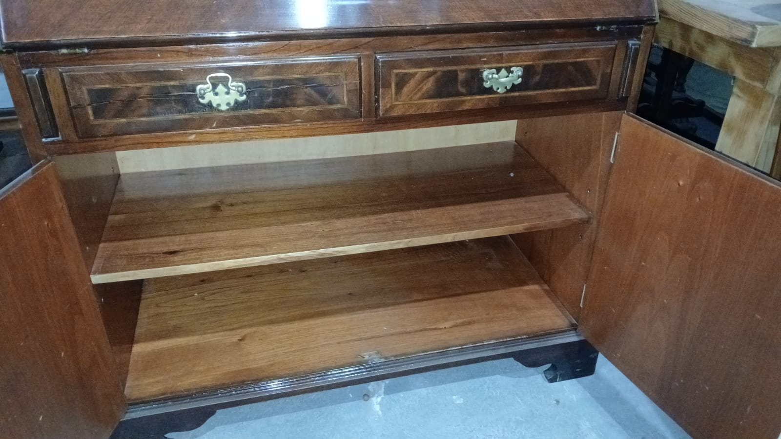 MUEBLE BUREAU SECRETER ESCRITORIO CON BIBLIOTECA VITRINA. COD: 1023012 - Imagen 8