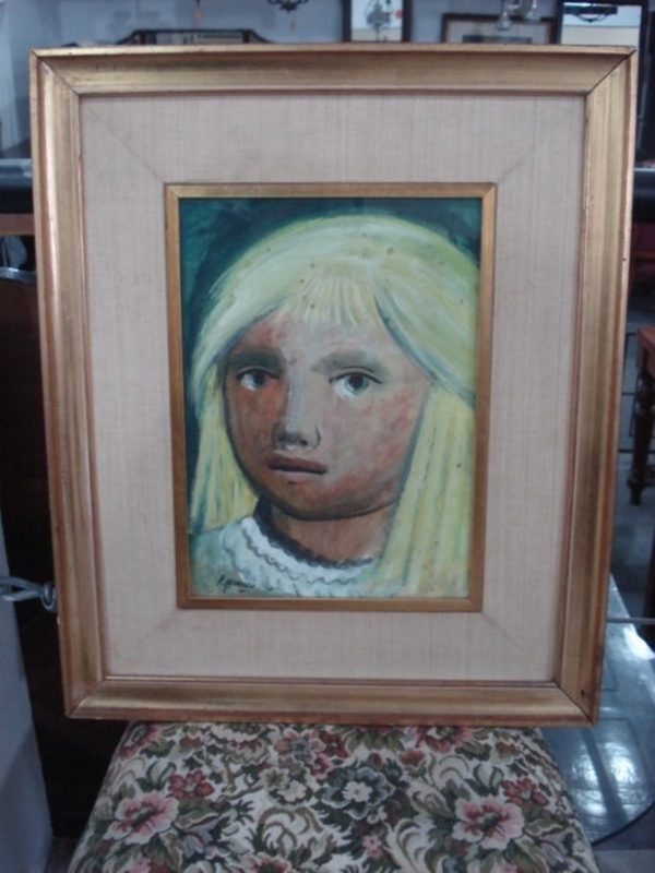 Cuadro Rostro Firmado Primaldo Monaco    COD : 18552