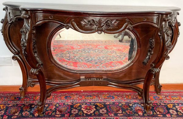 CONSOLA ESTILO COLONIAL FRANCES EN NOGAL ITALIANO