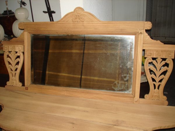 MUEBLE DE ARRIME ANTIGUO EN NOGAL ITALIANO LAVADO CON ESPEJO . COD: 46402 - Image 8
