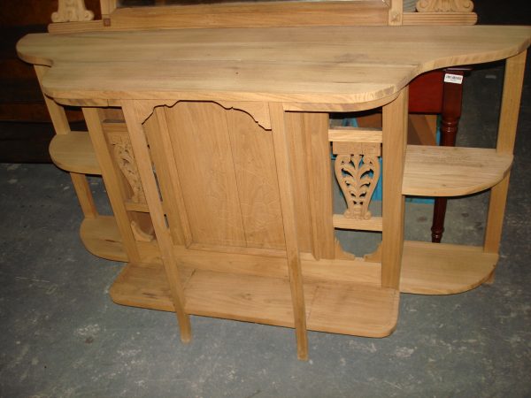 MUEBLE DE ARRIME ANTIGUO EN NOGAL ITALIANO LAVADO CON ESPEJO . COD: 46402 - Image 5