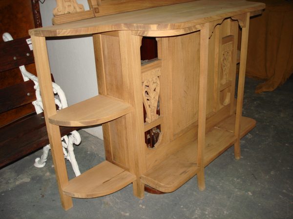 MUEBLE DE ARRIME ANTIGUO EN NOGAL ITALIANO LAVADO CON ESPEJO . COD: 46402 - Image 2