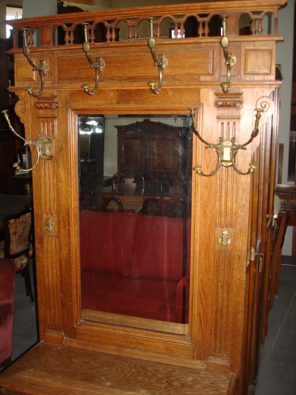 PERCHERO DE ARRIME ANTIGUO ROBLE ESLAVONIA . COD: 56209 - Image 6