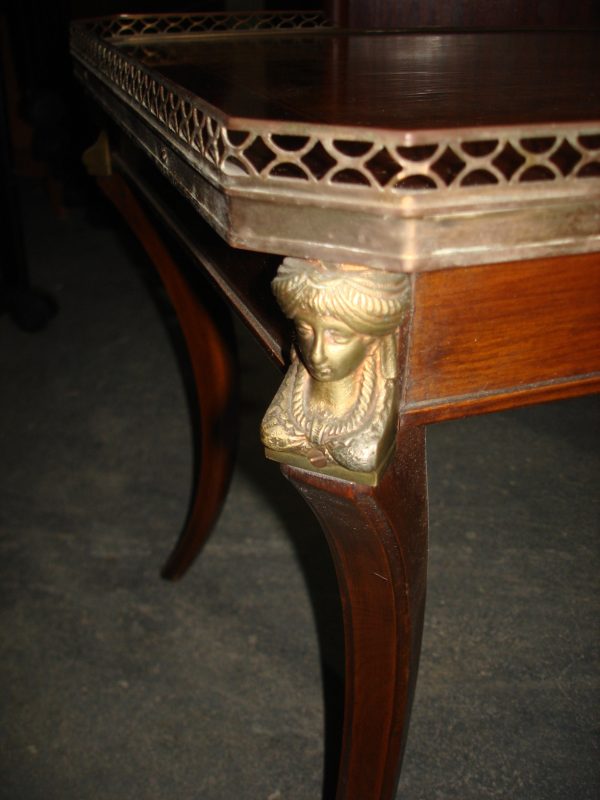 MESA DE SALA ESTILO FRANCES IMPERIO CON BRONCERIA. COD: 54605 - Image 7