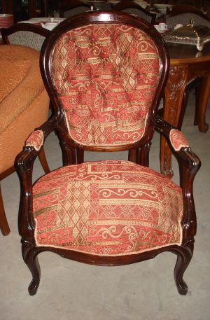 SILLON UN CUERPO ANTIGUO ESTILO INGLES VICTORIANO. COD: 61602