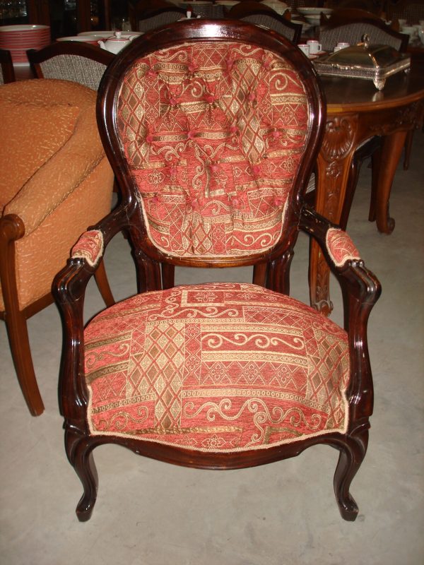 SILLON UN CUERPO ANTIGUO ESTILO INGLES VICTORIANO. COD: 61602