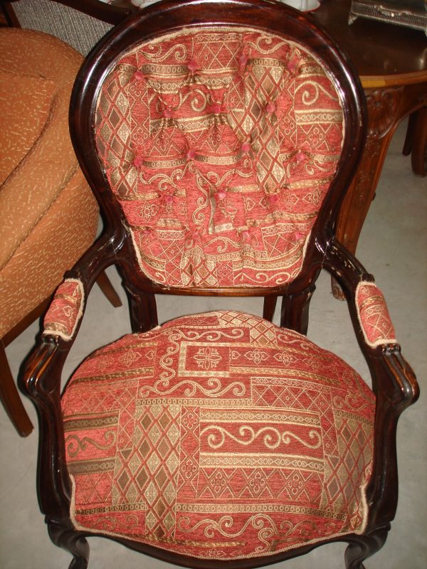 SILLON UN CUERPO ANTIGUO ESTILO INGLES VICTORIANO. COD: 61602 - Image 3