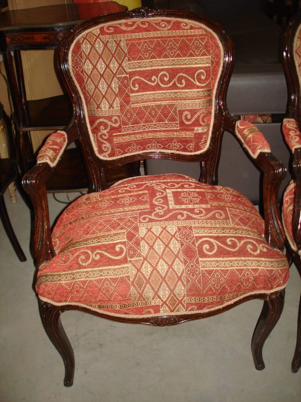 2 SILLONES ESTILO FRANCES LUIS XV TAPIZADOS A NUEVO. COD: 61502 - Image 3
