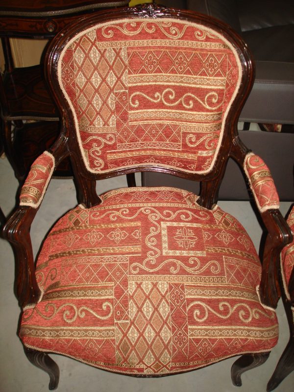 2 SILLONES ESTILO FRANCES LUIS XV TAPIZADOS A NUEVO. COD: 61502 - Image 4