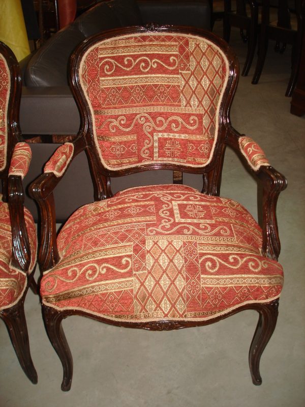 2 SILLONES ESTILO FRANCES LUIS XV TAPIZADOS A NUEVO. COD: 61502 - Image 5