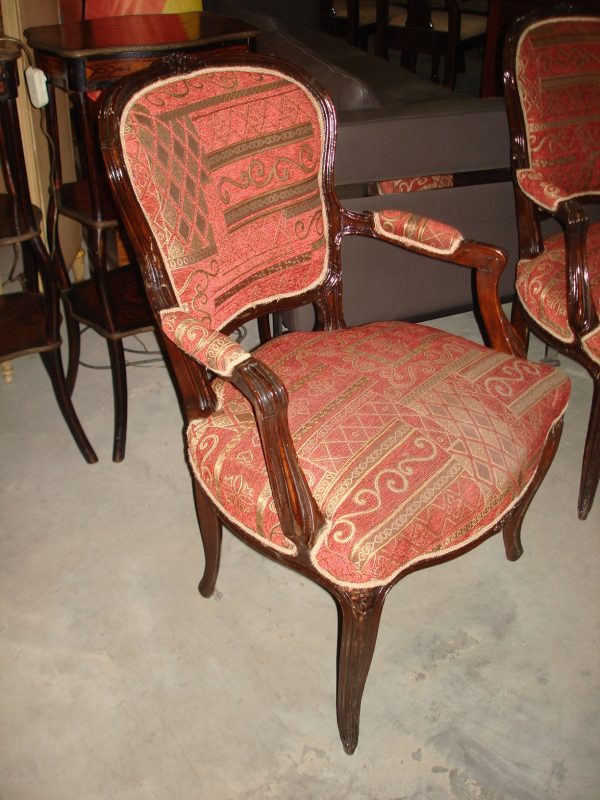 2 SILLONES ESTILO FRANCES LUIS XV TAPIZADOS A NUEVO. COD: 61502 - Image 7