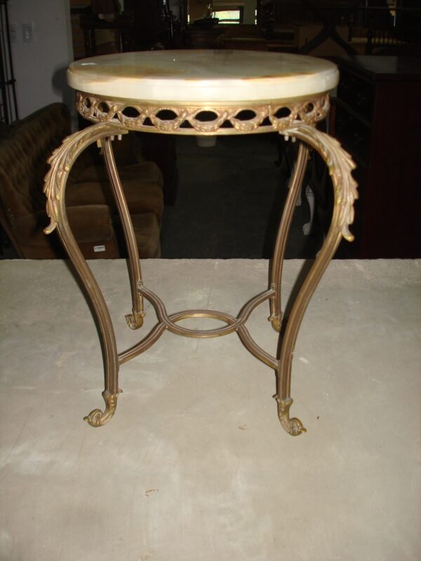 MESA DE SALA BRONCE Y MARMOL ONIX . COD: 69305 - Image 4