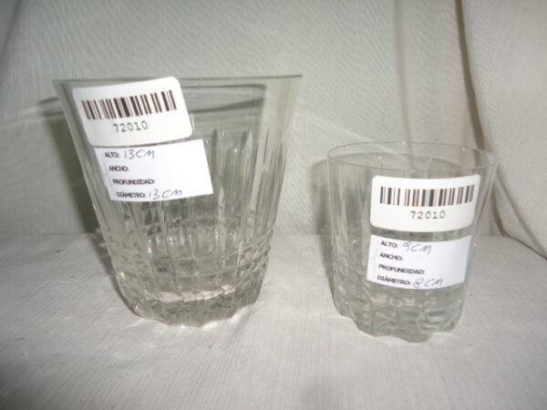 JUEGO DE HIELERA Y 8 VASOS DE CRISTAL TALLADO PARA WHISKY. COD: 72010 - Image 5