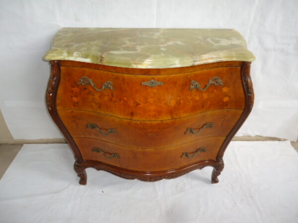 COMODA BARROCO ESTILO FRANCES LUIS XV CON MARMOL. COD: 73601