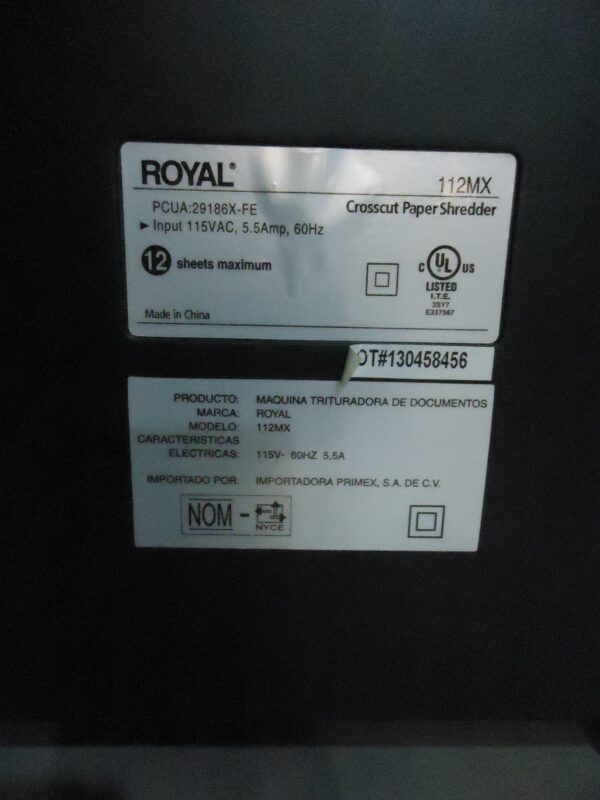 TRITURADORA, DESTRUCTORA DE PAPEL, DOCUMENTOS, CD Y TARJETAS, COD: 73006 - Image 9