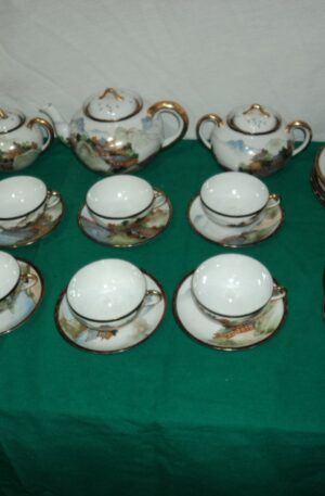 JUEGO DE TÉ PORCELANA ORIENTAL 32 PIEZAS. COD: 79601