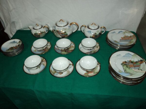 JUEGO DE TÉ PORCELANA ORIENTAL 32 PIEZAS. COD: 79601