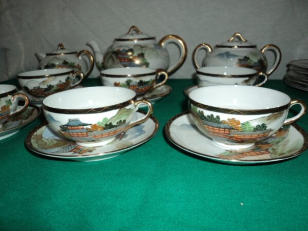 JUEGO DE TÉ PORCELANA ORIENTAL 32 PIEZAS. COD: 79601 - Image 6