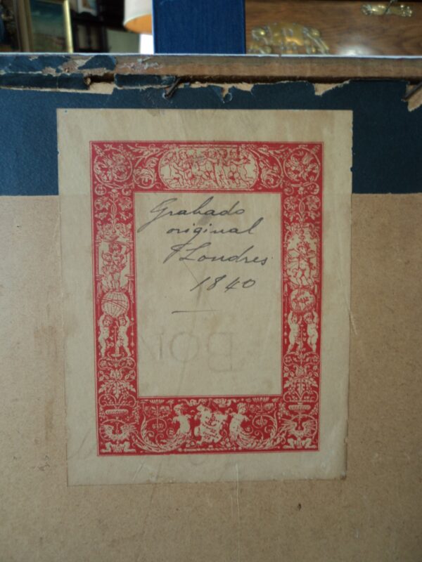 CUADRO CRISANTEMOS, GRABADO ANTIGUO ORIGINAL LONDON 1840. COD: 473188 - Image 9