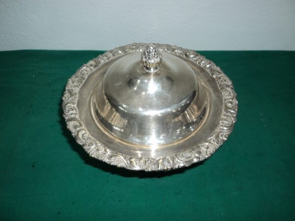 CENTRO DE MESA METAL PLATEADO SELLADO PLATART DECADA CEL 50. COD: 82106 - Image 3