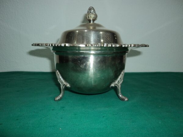 CENTRO DE MESA METAL PLATEADO SELLADO PLATART DECADA CEL 50. COD: 82106 - Image 4