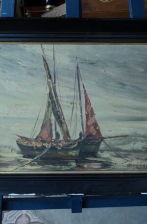 CUADRO ANTIGUO AL OLEO SOBRE TELA PINTOR VASCO GOÑI NAPARRA. COD: 37161