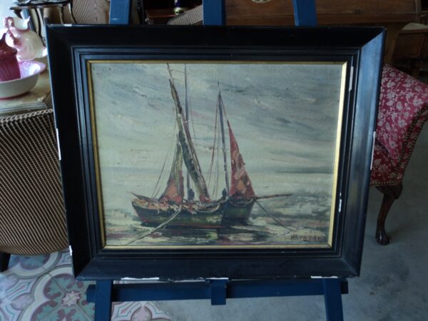 CUADRO ANTIGUO AL OLEO SOBRE TELA PINTOR VASCO GOÑI NAPARRA. COD: 37161