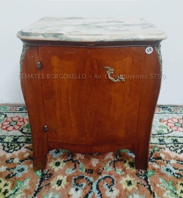MESA DE LUZ ANTIGUA ESTILO FRANCES CON MARMOL, SHABY CHIC ROMANTIC. COD: 79002 - Image 2