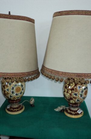 LAMPARA DE MESA CERAMICA ESMALTADA TALAVERA COLECCION. COD: 83003
