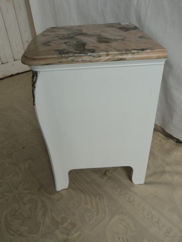 MESA DE LUZ ANTIGUA ESTILO FRANCES CON MARMOL, SHABY CHIC ROMANTIC. COD: 79002 - Image 11