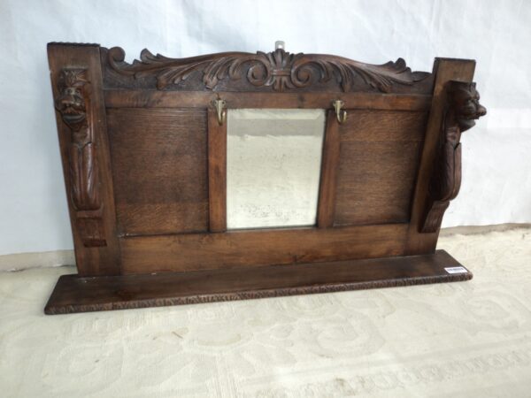 PERCHERO DE COLGAR ANTIGUO ESTIO INGLES CHIPPENDALE EN ROBLE. COD: 84310