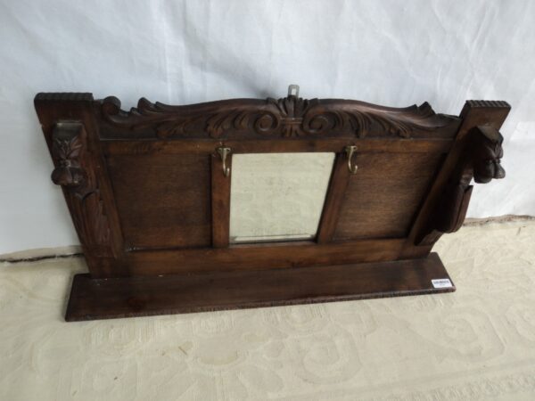 PERCHERO DE COLGAR ANTIGUO ESTIO INGLES CHIPPENDALE EN ROBLE. COD: 84310 - Image 3