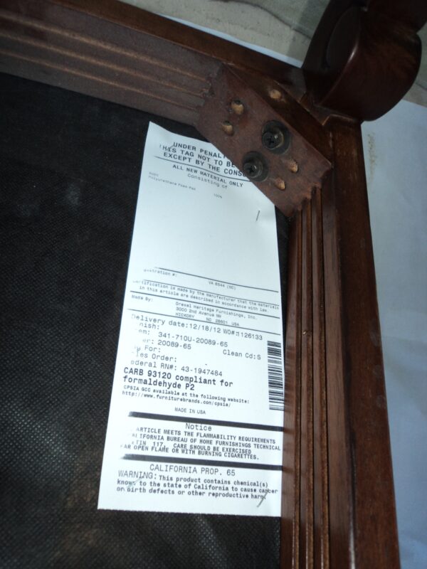 SILLON UN CUERPO CABECERA DE MESA , MADE IN USA DREXEL HERITAGE. COD: 73011 - Image 7
