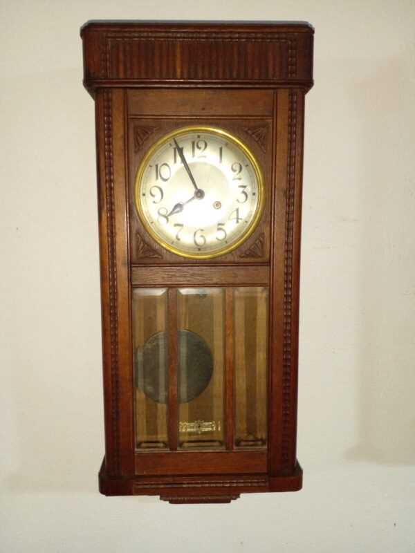 RELOJ DE PARED ALEMAN MEDIO CARRILLON CAJA DE ROBLE. COD: 88402