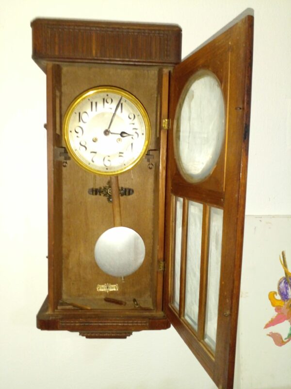 RELOJ DE PARED ALEMAN MEDIO CARRILLON CAJA DE ROBLE. COD: 88402 - Image 7