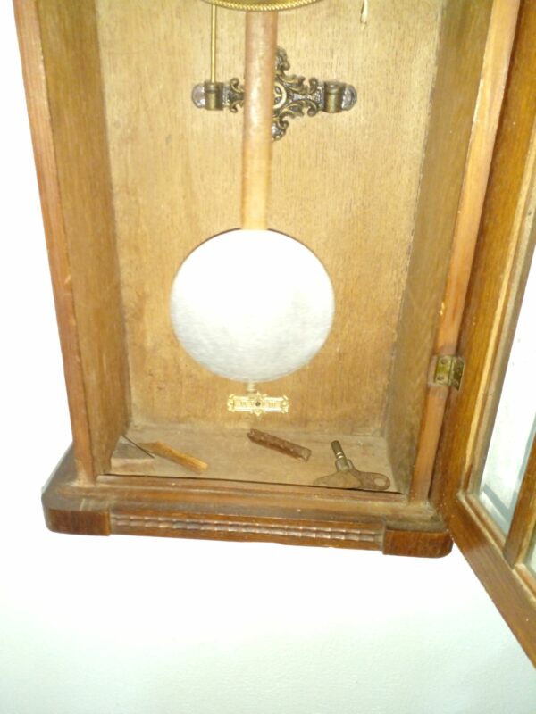 RELOJ DE PARED ALEMAN MEDIO CARRILLON CAJA DE ROBLE. COD: 88402 - Image 8