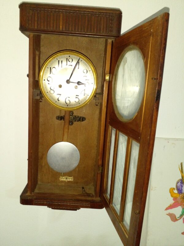 RELOJ DE PARED ALEMAN MEDIO CARRILLON CAJA DE ROBLE. COD: 88402 - Image 9