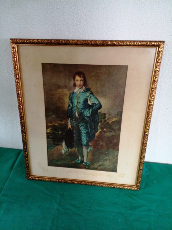 CUADRO LAMINA ANTIGUA TITULADA THE BLUE BOY ( EL JOVEN AZUL ). COD: 89438