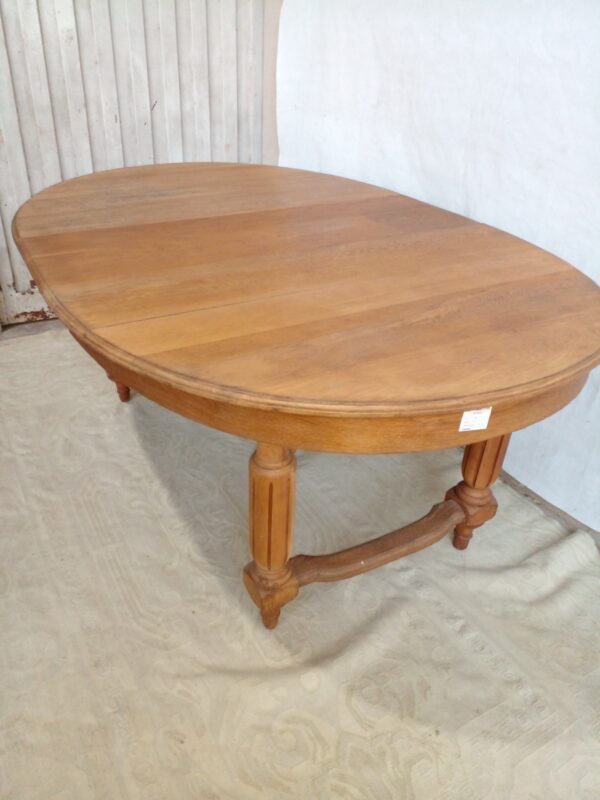 MESA ANTIGUA DE ROBLE LAVADO NATURAL CON TABLA Y PATA CENTRAL. COD: 87405 - Image 11