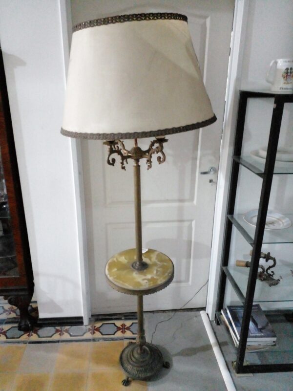 LAMPARA DE PIE ANTIGUA EN BRONCE Y MARMOL 5 LUCES. COD: 90507 - Image 2