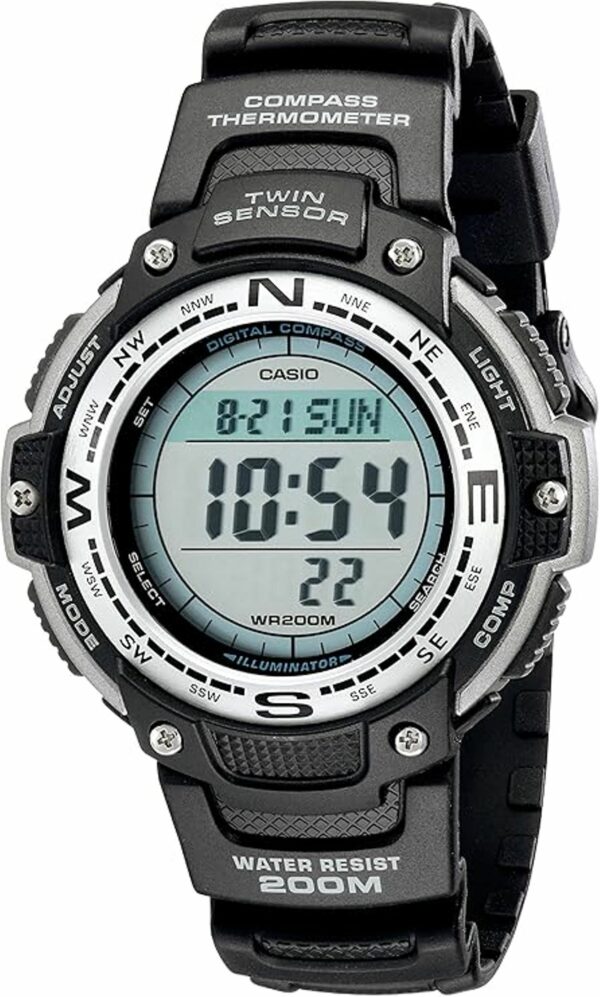 RELOJ CASIO SGW 100 - 1 VCF CON BRUJULA, TERMOMETRO, ALARMA Y CRONOMETRO