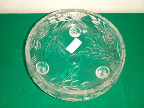 CENTRO DE MESA CRISTAL TALLADO ANTIGUO FRUTERA JARDINERA. COD: 93113 - Image 3