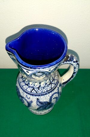 JARRA CERAMICA ESMALTADA SELLADA OZAETA, JARRA VINTAGE. COD: 93704