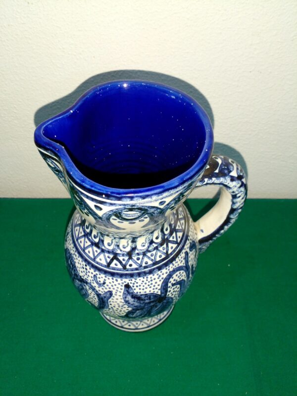 JARRA CERAMICA ESMALTADA SELLADA OZAETA, JARRA VINTAGE. COD: 93704