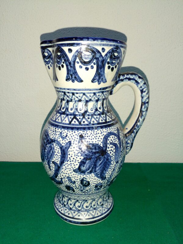 JARRA CERAMICA ESMALTADA SELLADA OZAETA, JARRA VINTAGE. COD: 93704 - Image 4